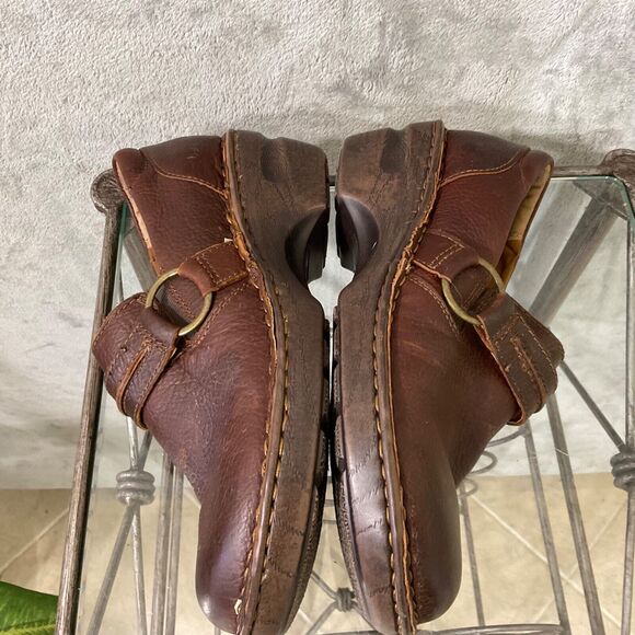 BOC Burnett Leather Clog shoe Women's Size 9 Brown Slip On - Picture 11 of 11
